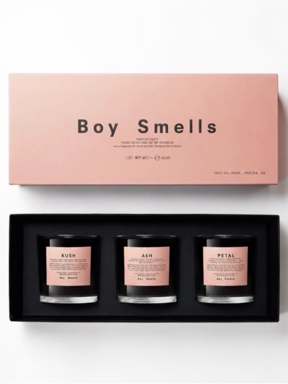 Boy Smells Mini Candle Set Kush Ash Petal – Votive Trio 3 x 3oz new